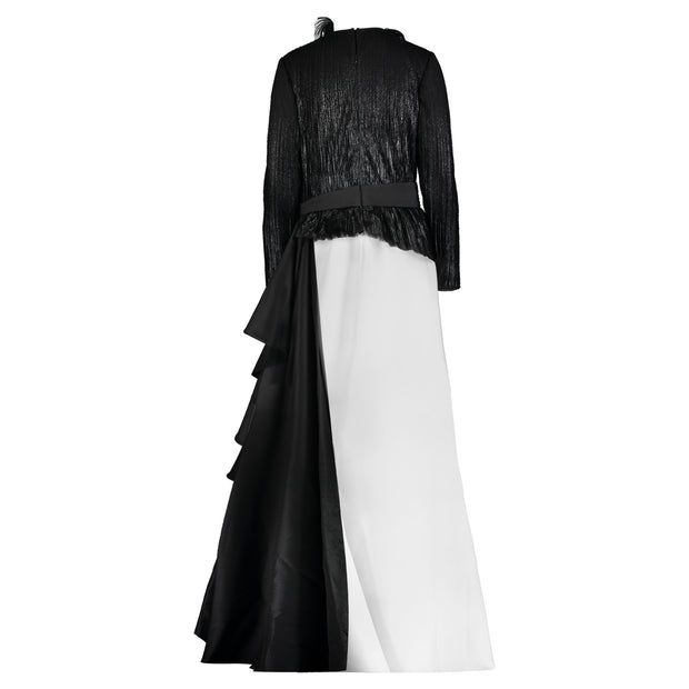 GN • Black and white Overskirt gown