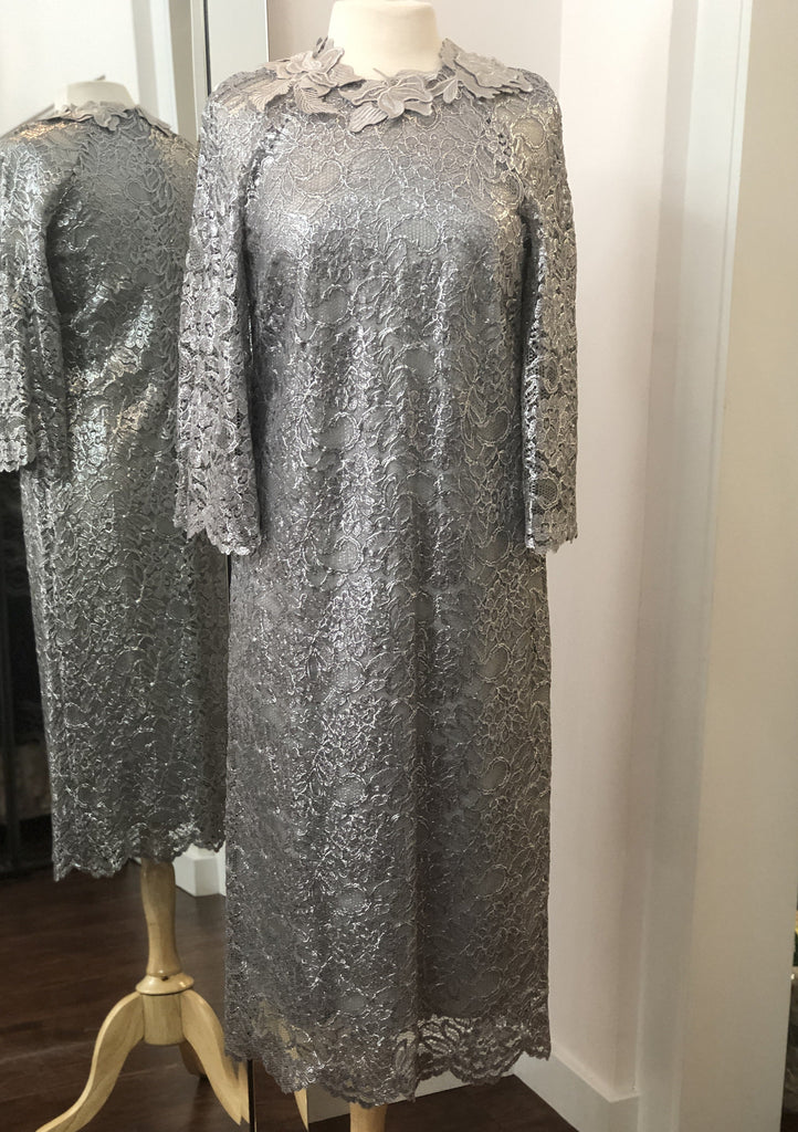 silver lace cocktail dress Adora Design 1004 Sleeveless Lace Applique A Line Homecoming Dress