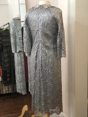 LM • Silver lace Cocktail dress