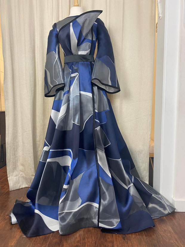 Erlenn • Blue Dimensional Gown